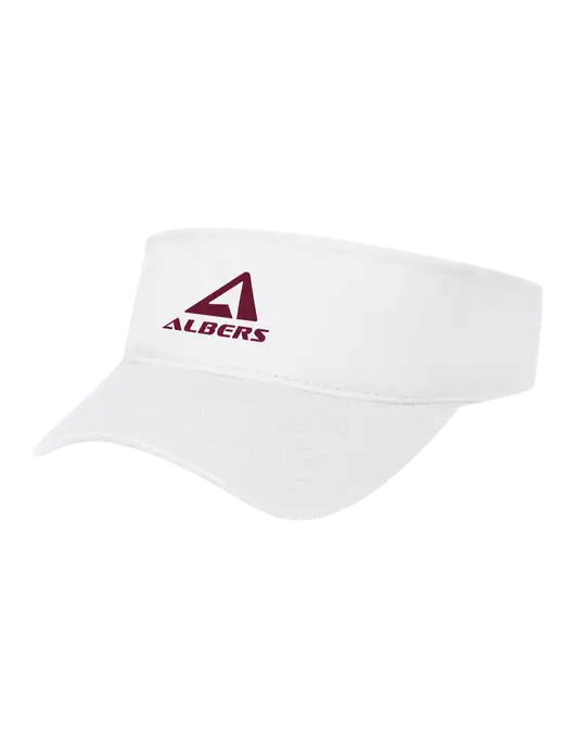 White Cap Visor w/Albers Aerospace Logo