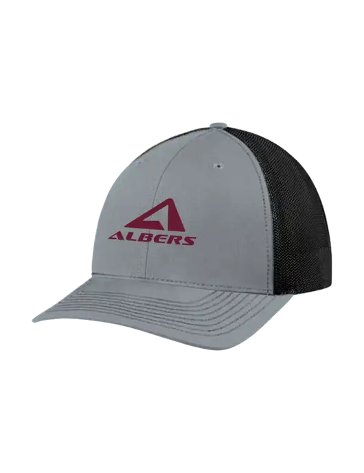 Richardson Adjustable Snapback Original 112 Trucker Cap Heather Grey w/Black Mesh w/Albers Aerospace Logo