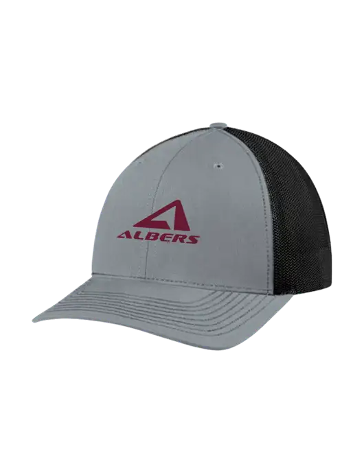 Richardson Adjustable Snapback Original 112 Trucker Cap Heather Grey w/Black Mesh w/Albers Aerospace Logo