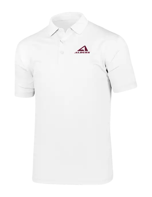 Callaway Vibrant Bright White Ventilated Polo w/Albers Aerospace Logo