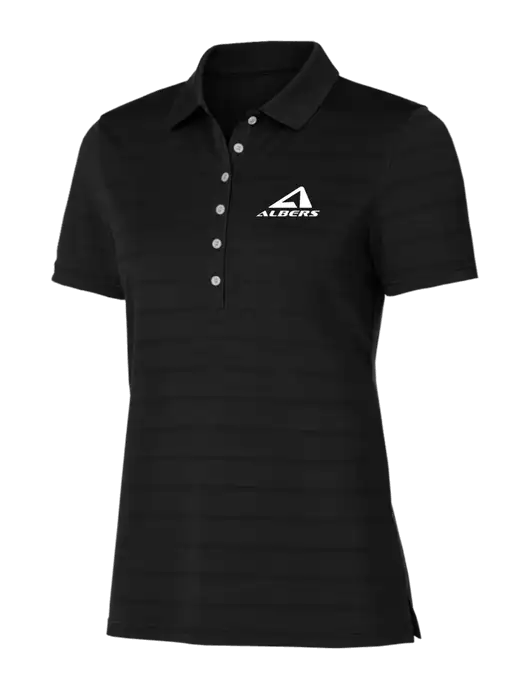 Callaway Womens Black Ventilated Polo w/Albers Aerospace Logo