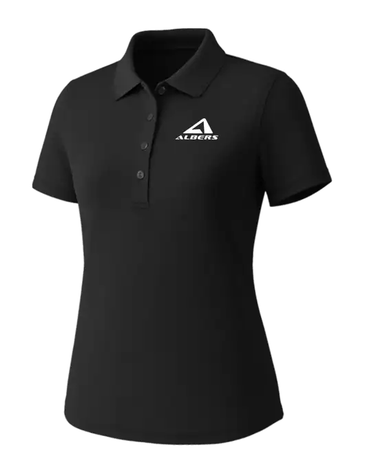 Callaway Womens Core Black Performance Polo w/Albers Aerospace Logo