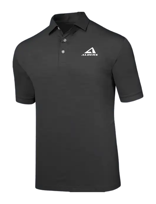 Callaway Black Fashion Tonal Polo w/Albers Aerospace Logo