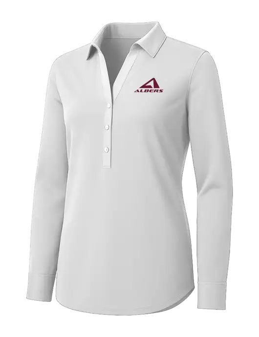 Womens White City Stretch Shirt w/Albers Aerospace Logo