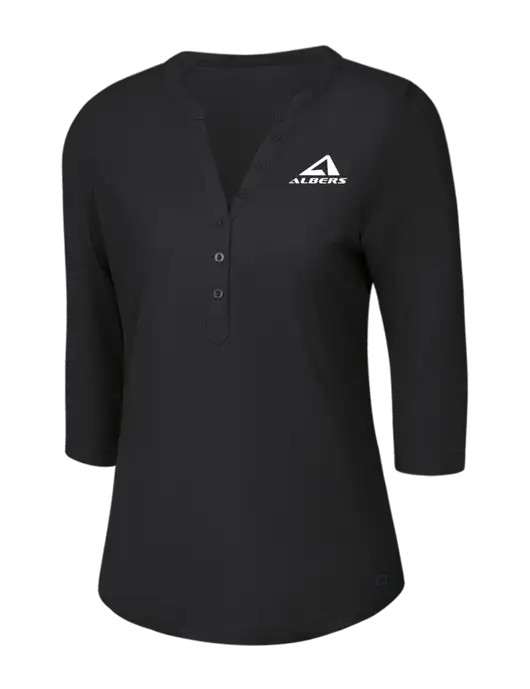OGIO Blacktop Jewel Henley w/Albers Aerospace Logo