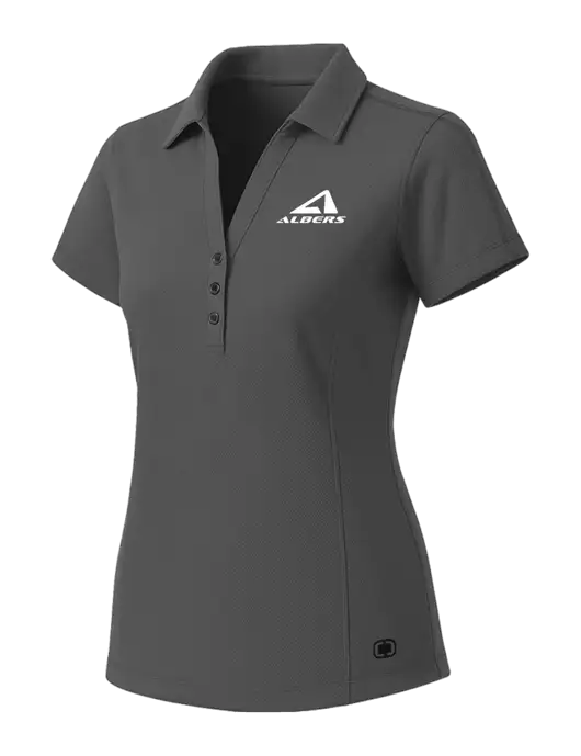 OGIO Womens Medium Grey ONYX Polo w/Albers Aerospace Logo