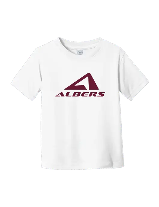 Rabbit Skins White Toddler Fine Jersey Tee w/Albers Aerospace Logo