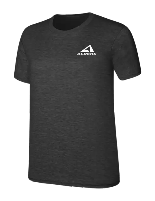 Womens Ring Spun Dark Heather Grey 4.5 oz T-Shirt w/Albers Aerospace Logo