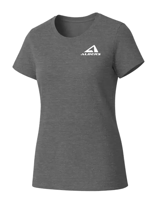 Womens Seriously Soft Grey Frost T-Shirt w/Albers Aerospace Logo