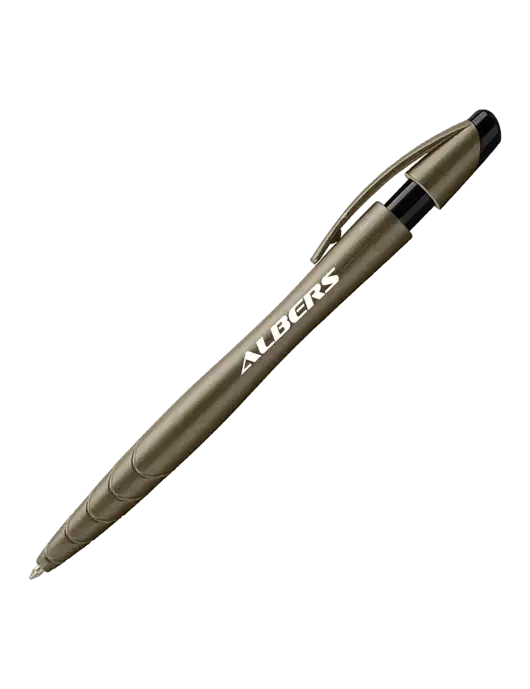 Awali Grey Metallic Pen - Black Ink w/Albers Aerospace Logo