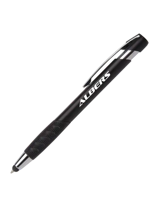Alize Black Stylus Black Ink Pen w/Albers Aerospace Logo
