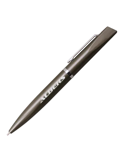 Santos Gunmetal Pen - Black Ink w/Albers Aerospace Logo