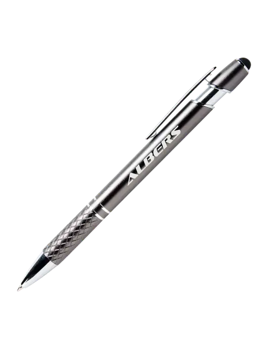 Valencia Gunmetal Stylus Pen - Black Ink w/Albers Aerospace Logo