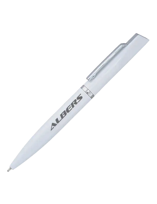 Santos White Pen - Black Ink w/Albers Aerospace Logo