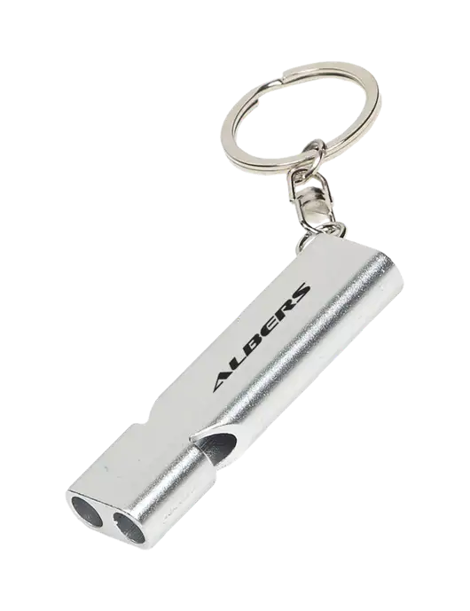 Quick Alert Silver Safety Whistle w/Albers Aerospace Logo