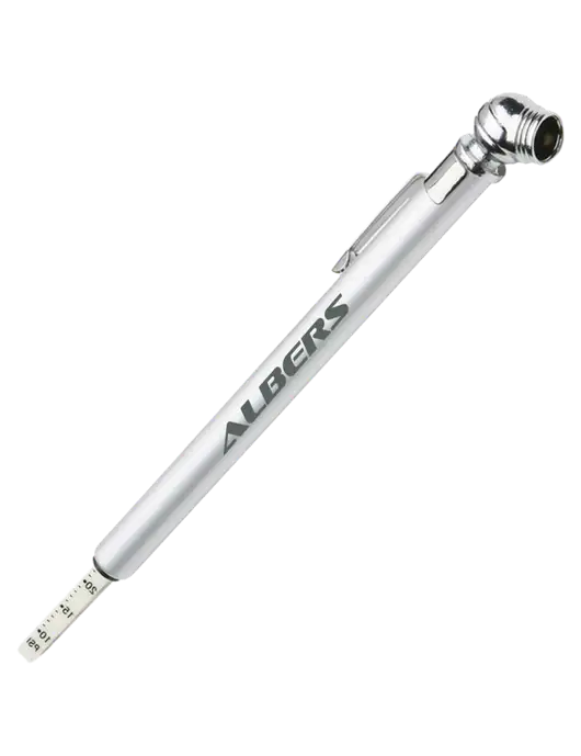Quick View Silver Tire Gauge w/Albers Aerospace Logo