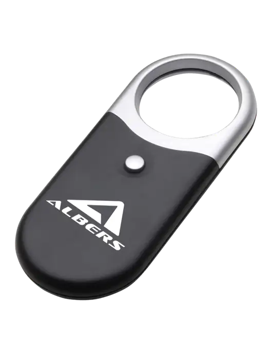 Compact Black Magnifier Light w/Albers Aerospace Logo