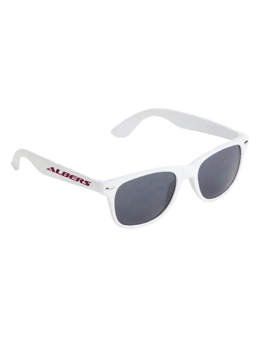 Daytona White Sunglasses w/Albers Aerospace Logo