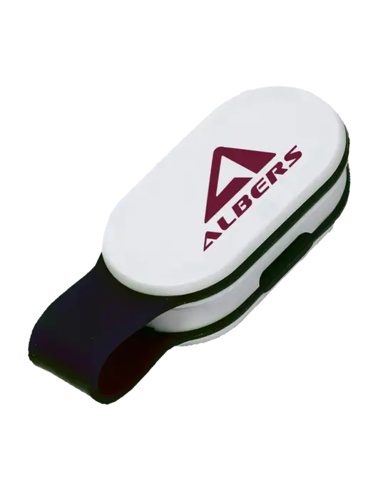 Magna Clip Black Personal Safety Light w/Albers Aerospace Logo