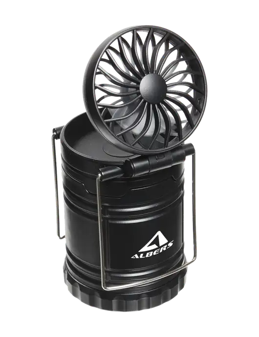 Black Retro Lantern with Fan w/Albers Aerospace Logo