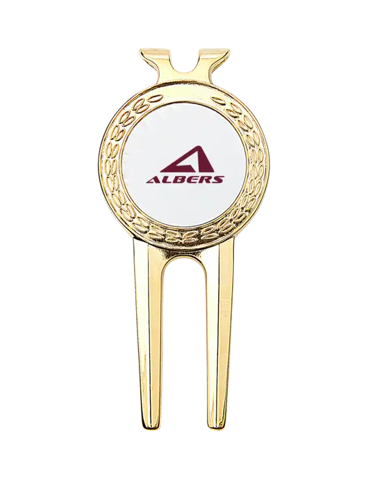 Gold Divot Tool, 1.5 x 3 w/Albers Aerospace Logo