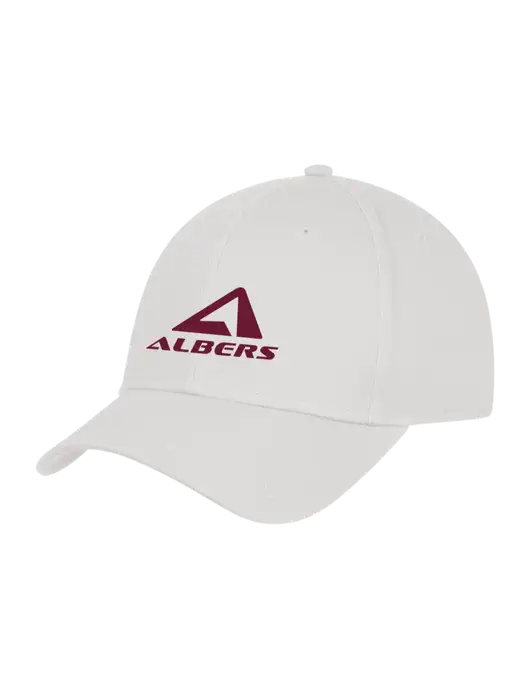 White Structured Cap Hook & Loop w/Albers Aerospace Logo