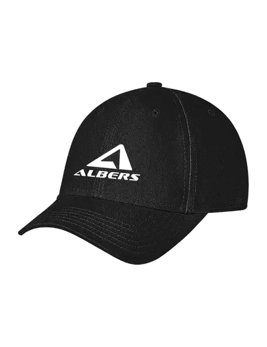 Black Structured Soft Snap Closure Hook & Loop Cap w/Albers Aerospace Logo