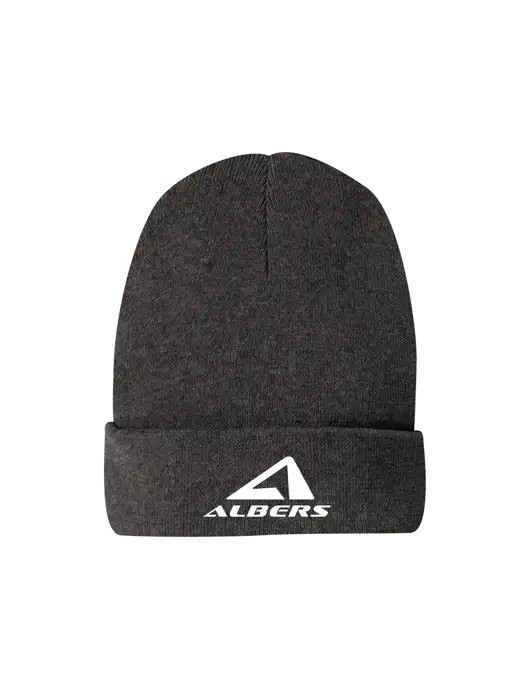 Recycled Charcoal Heather Beanie w/Albers Aerospace Logo