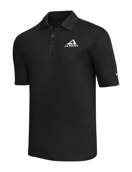 Nike Black Tech Sport Dri-FIT Polo w/Albers Aerospace Logo