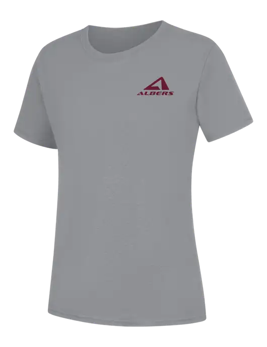 Womens Light Grey Heather Core Blend Tee w/Albers Aerospace Logo