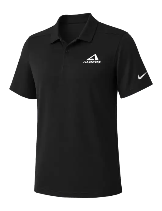 Nike Black Dry Essential Solid Polo w/Albers Aerospace Logo