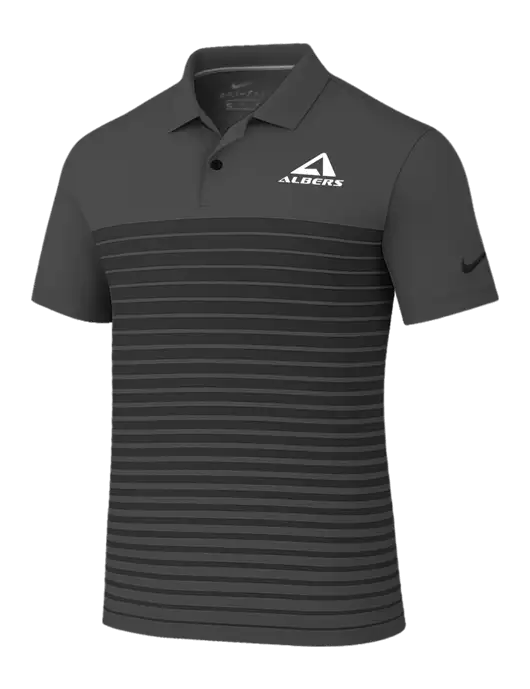 Nike Dark Grey Dri-FIT Vapor Block Polo w/Albers Aerospace Logo
