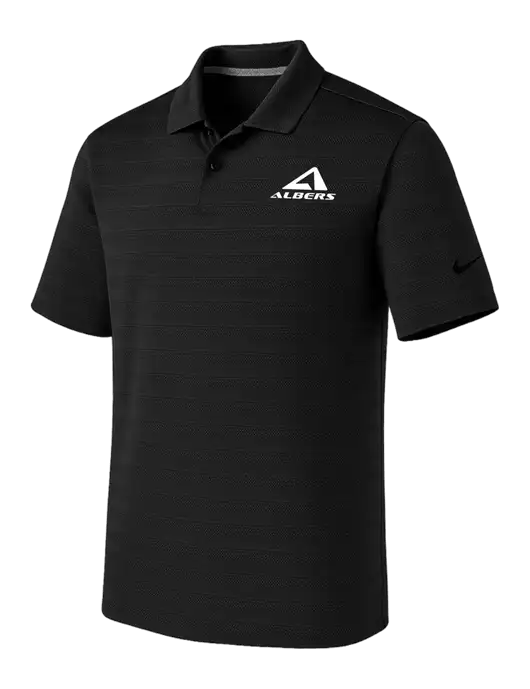 Nike Black Dri-FIT Vapor Jacquard Polo w/Albers Aerospace Logo