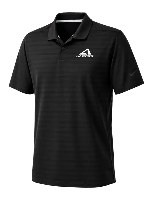 Nike Black Dri-FIT Vapor Jacquard Polo w/Albers Aerospace Logo