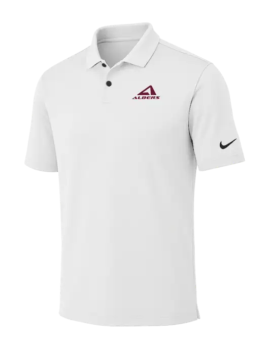Nike White Dri-FIT Vapor Polo w/Albers Aerospace Logo