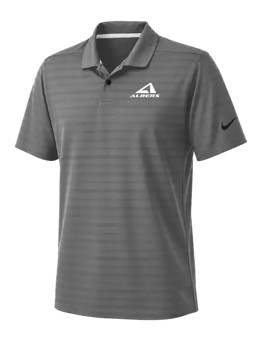 Nike Dark Medium Grey Dri-FIT Vapor Jacquard Polo w/Albers Aerospace Logo