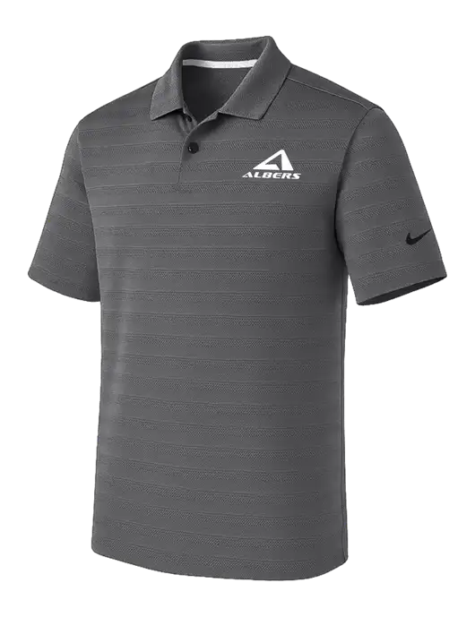 Nike Dark Medium Grey Dri-FIT Vapor Jacquard Polo w/Albers Aerospace Logo