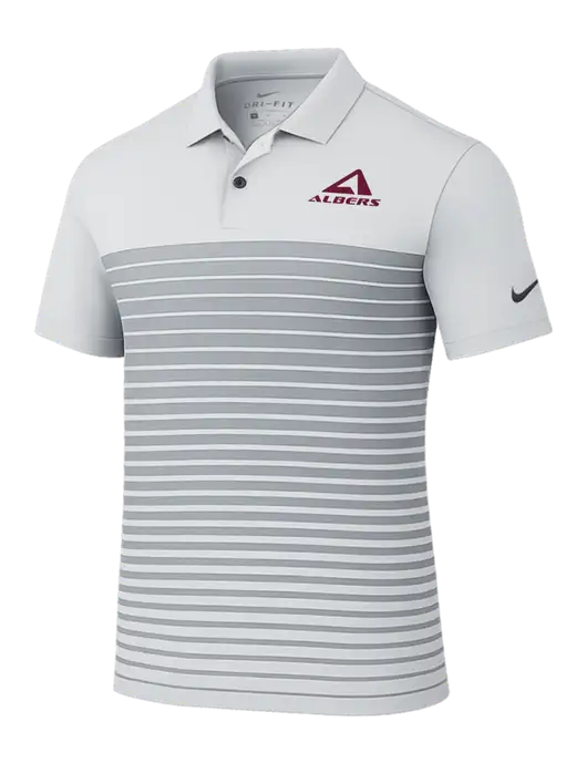 Nike Light Grey Dri-FIT Vapor Block Polo w/Albers Aerospace Logo
