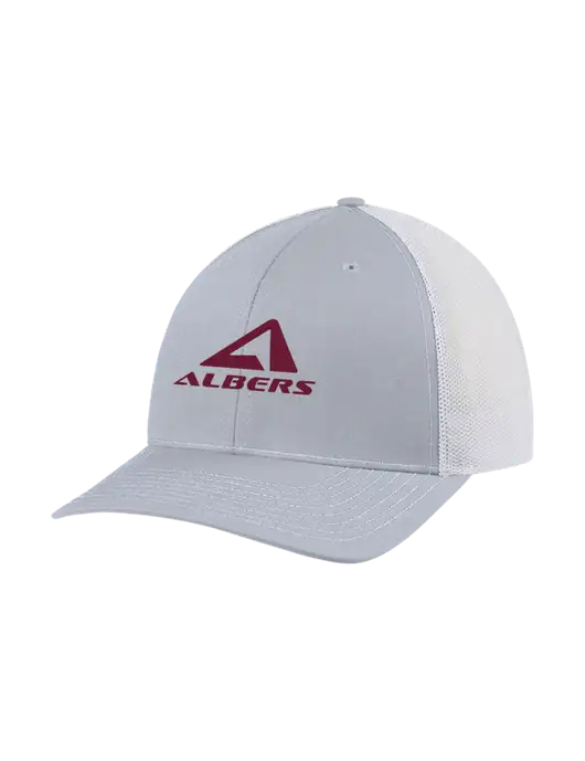 Richardson Adjustable Snapback Original 112 Trucker Cap Light Heather Grey w/White Mesh w/Albers Aerospace Logo