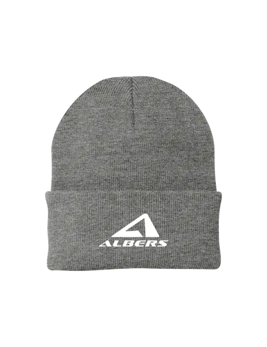 Medium Grey Heather Knit Cap w/Albers Aerospace Logo