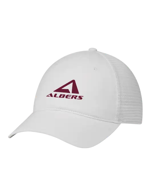 Richardson 111 Garment Washed Trucker Cap White w/White Mesh w/Albers Aerospace Logo