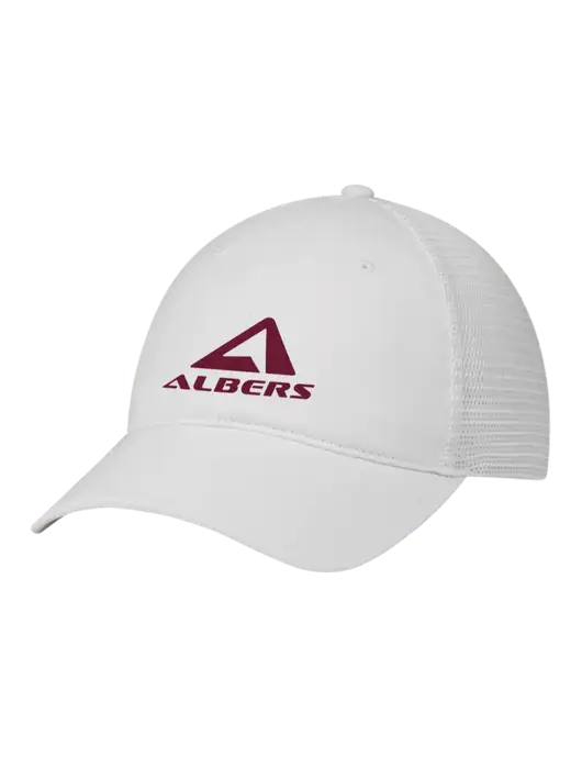 Richardson 111 Garment Washed Trucker Cap White w/White Mesh w/Albers Aerospace Logo