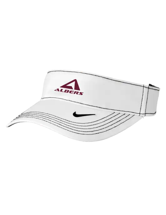 Nike White Dri-FIT Ace Visor w/Albers Aerospace Logo