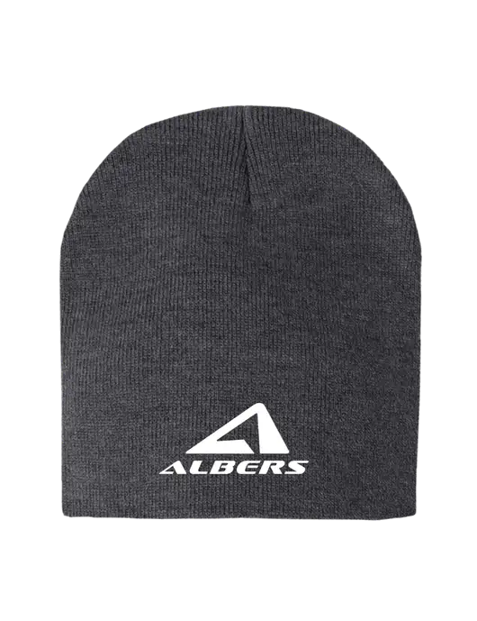 Charcoal Heather Element Knit Beanie w/Albers Aerospace Logo