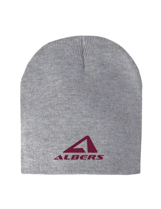 Light Grey Heather Element Knit Beanie w/Albers Aerospace Logo