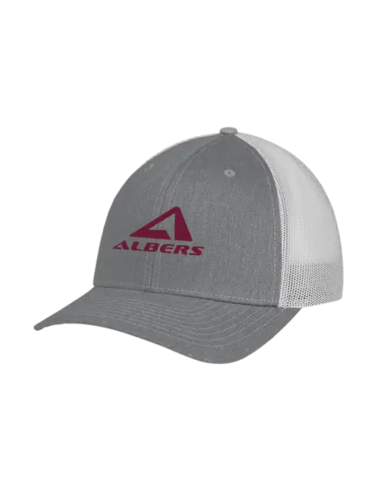 Richardson Adjustable Snapback Original 112 Trucker Cap Heather Grey w/Light Grey Mesh w/Albers Aerospace Logo