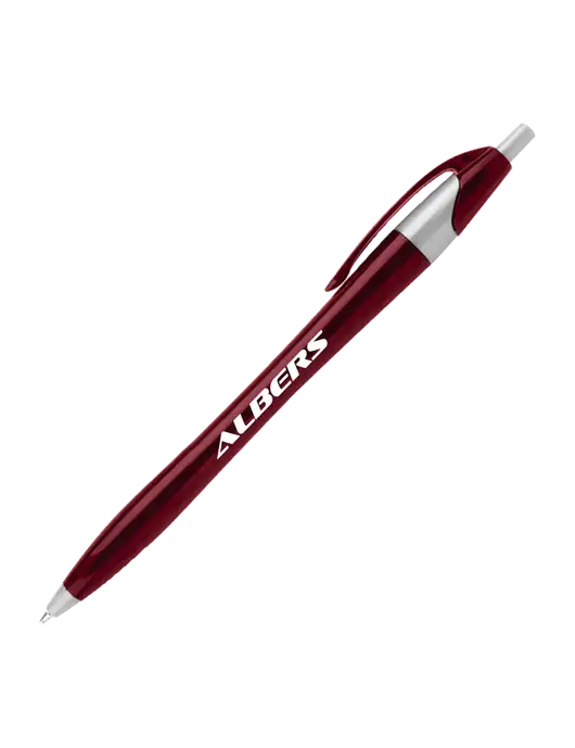 Novella Maroon/Silver Corporate Pen - Blue Ink w/Albers Aerospace Logo